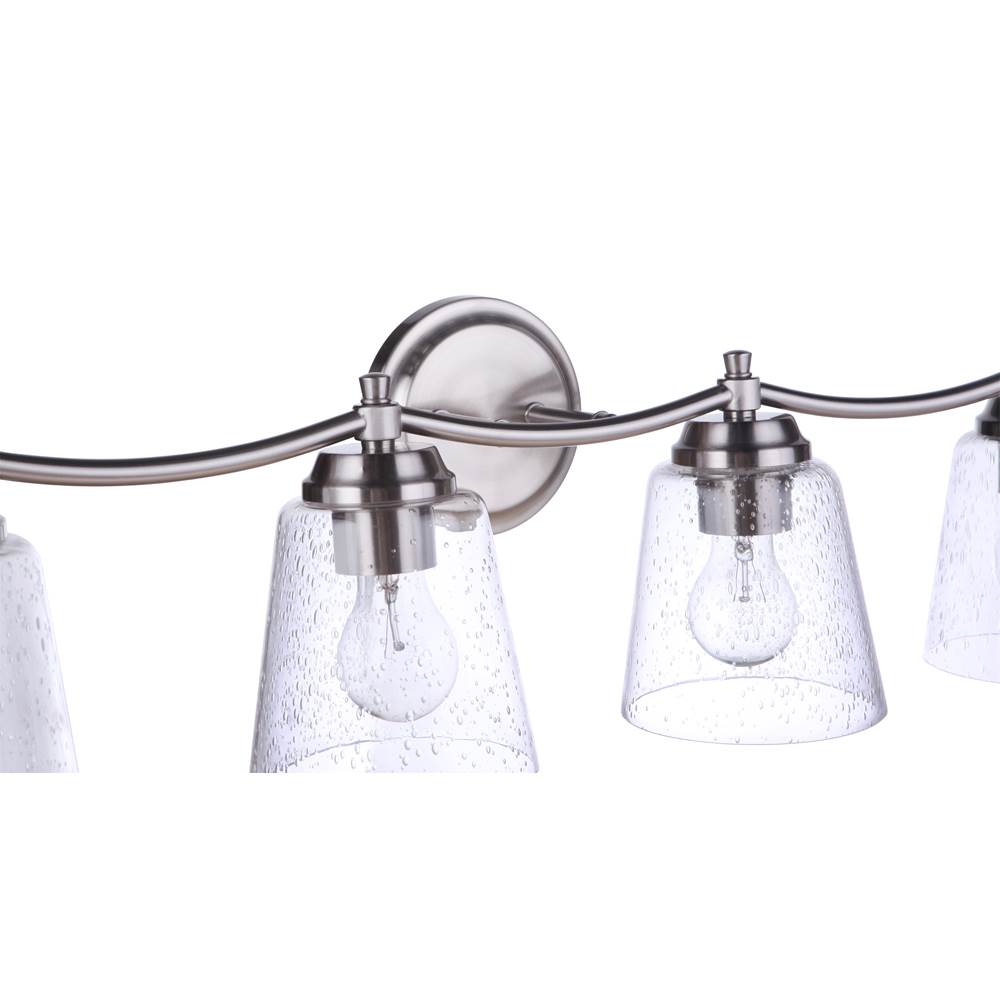 Craftmade 50204-BNK Brushed Polished Nickel Tyler 4 Light Vanity In Brushed Polished Nickel Image 4