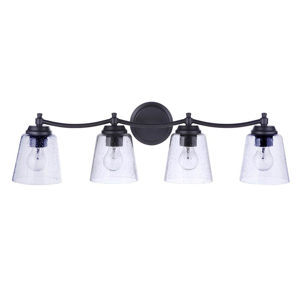 Craftmade 50204-FB Flat Black Tyler 4 Light Vanity In Flat Black Image 5