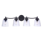 Craftmade 50204-FB Flat Black Tyler 4 Light Vanity In Flat Black Image 4