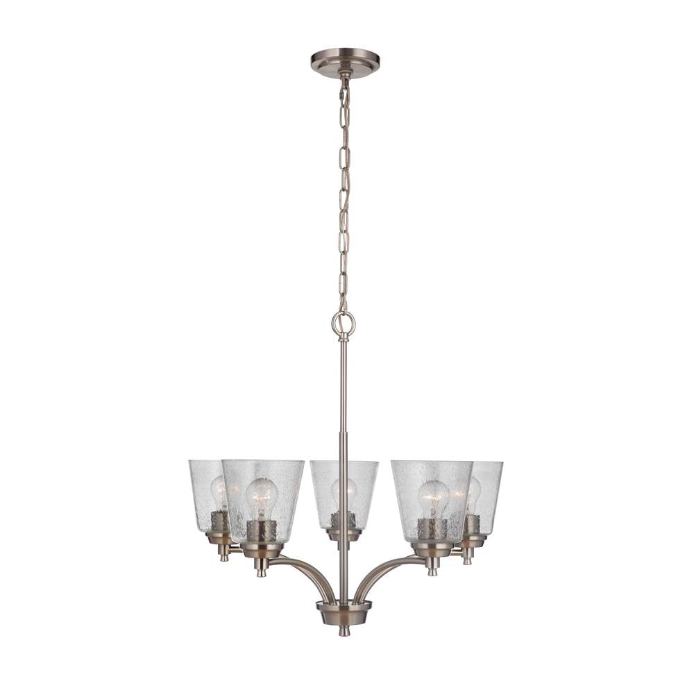 Craftmade Tyler 5 Light Chandelier In Brushed Polished Nickel