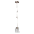 Craftmade Tyler 1 Light Mini Pendant In Brushed Polished Nickel