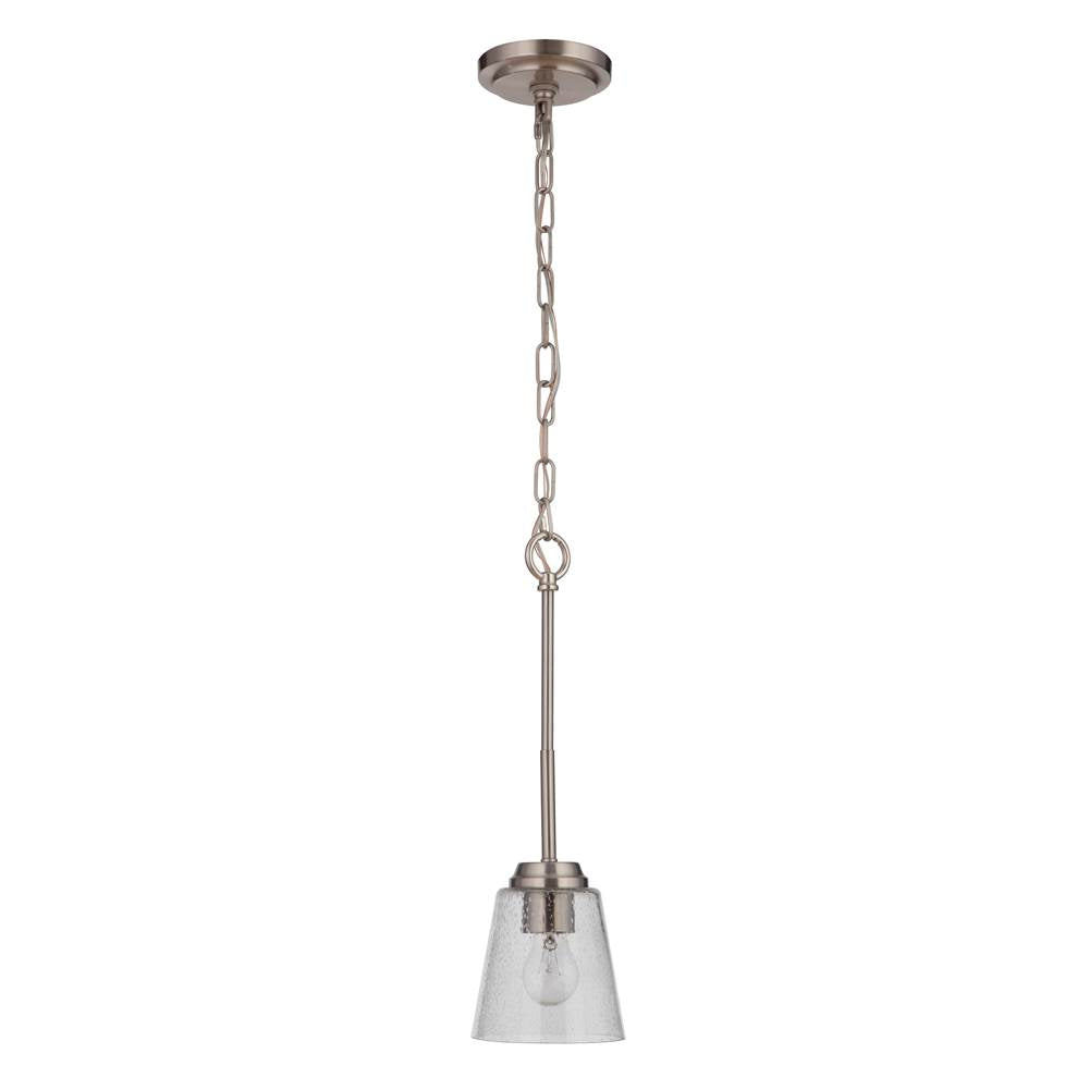 Craftmade Tyler 1 Light Mini Pendant In Brushed Polished Nickel