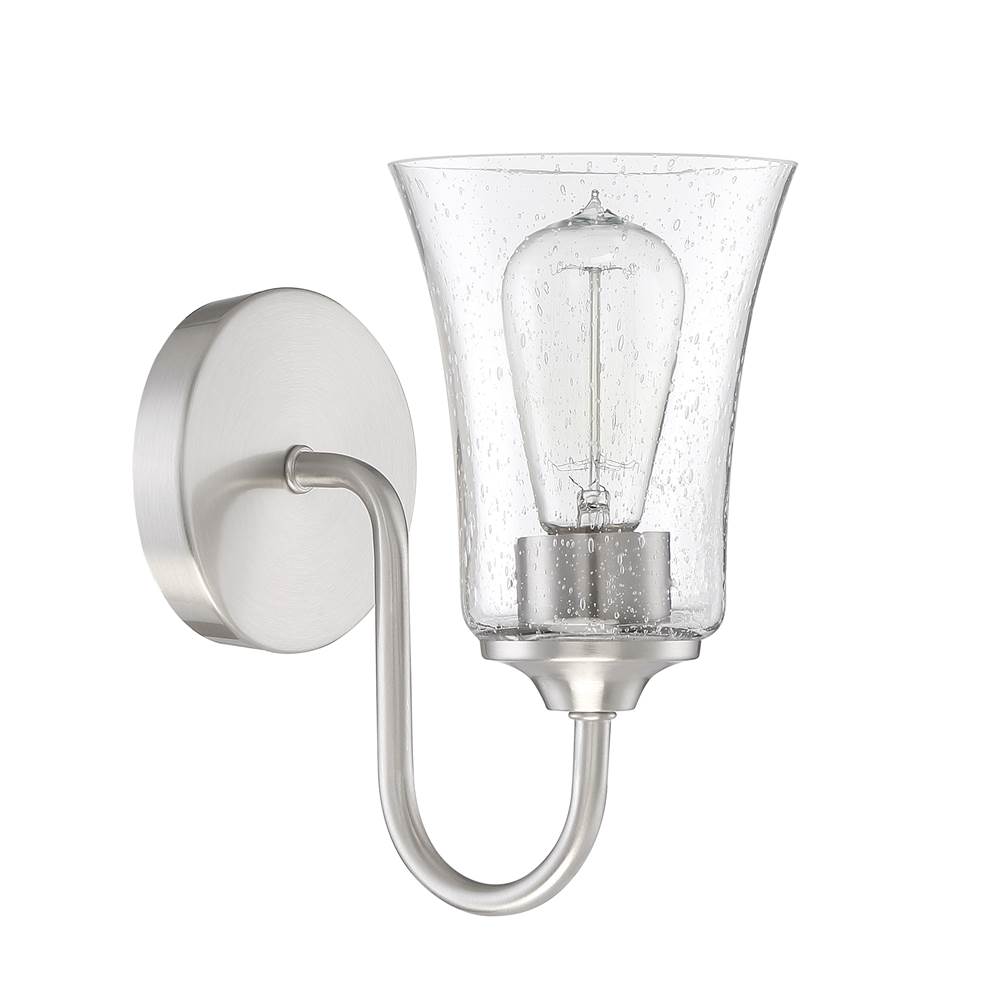Craftmade 50401-BNK Brushed Polished Nickel Gwyneth 1 Light Wall Sconce In Brushed Polished Nickel Image 1