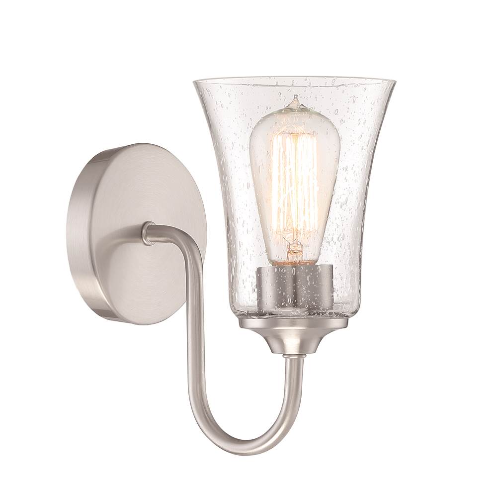 Craftmade Gwyneth 1 Light Wall Sconce In Brushed Polished Nickel