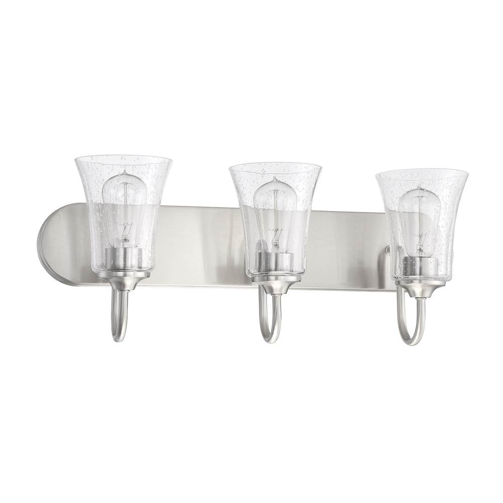 Craftmade 50403-BNK Brushed Polished Nickel Gwyneth 3 Light Vanity In Brushed Polished Nickel Image 1
