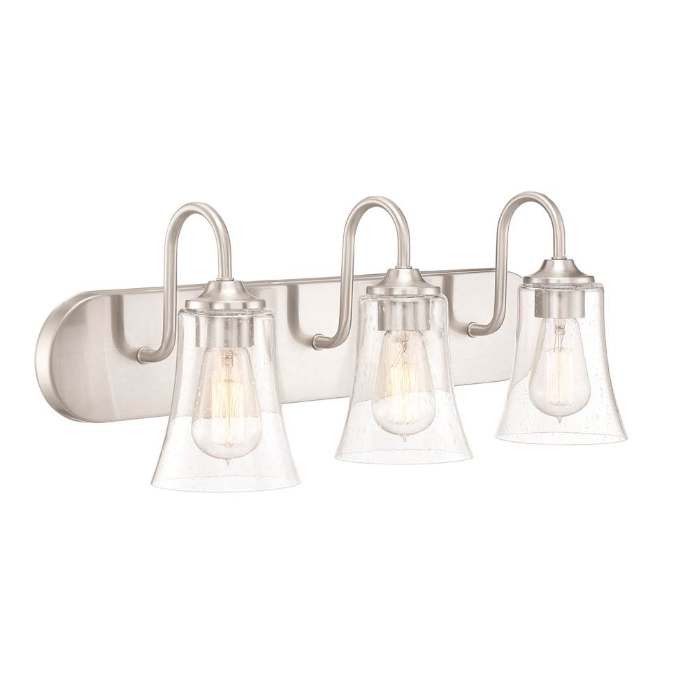Craftmade Gwyneth 3 Light Vanity In Brushed Polished Nickel