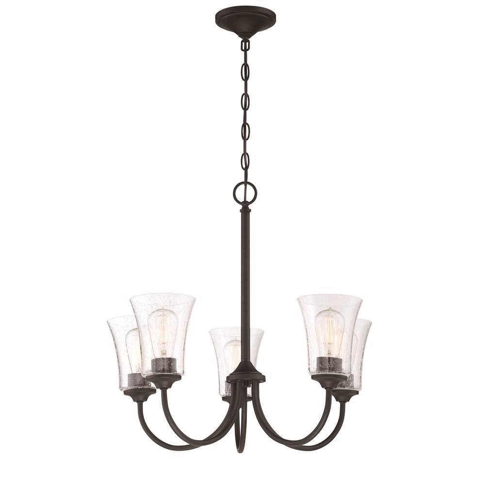 Craftmade Gwyneth 5 Light Chandelier In Brushed Polished Nickel