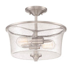 Craftmade Gwyneth 2 Light Convertible Semi Flush In Brushed Polished Nickel