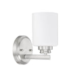 Craftmade 50501-BNK-WG Brushed Polished Nickel Bolden 1 Light Vanity In Brushed Polished Nickel (white Glass) Image 1