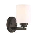 Craftmade Bolden 1 Light Vanity In Brushed Polished Nickel (white Glass)