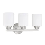 Craftmade 50503-BNK-WG Brushed Polished Nickel Bolden 3 Light Vanity In Brushed Polished Nickel (white Glass) Image 1