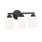 Craftmade Bolden 3 Light Vanity In Brushed Polished Nickel (white Glass)