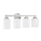 Craftmade 50504-BNK-WG Brushed Polished Nickel Bolden 4 Light Vanity In Brushed Polished Nickel (white Glass) Image 1