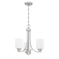 Craftmade 50523-BNK-WG Brushed Polished Nickel Bolden 3 Light Chandelier In Brushed Polished Nickel (white Glass) Image 1