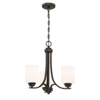 Craftmade Bolden 3 Light Chandelier In Brushed Polished Nickel (white Glass)