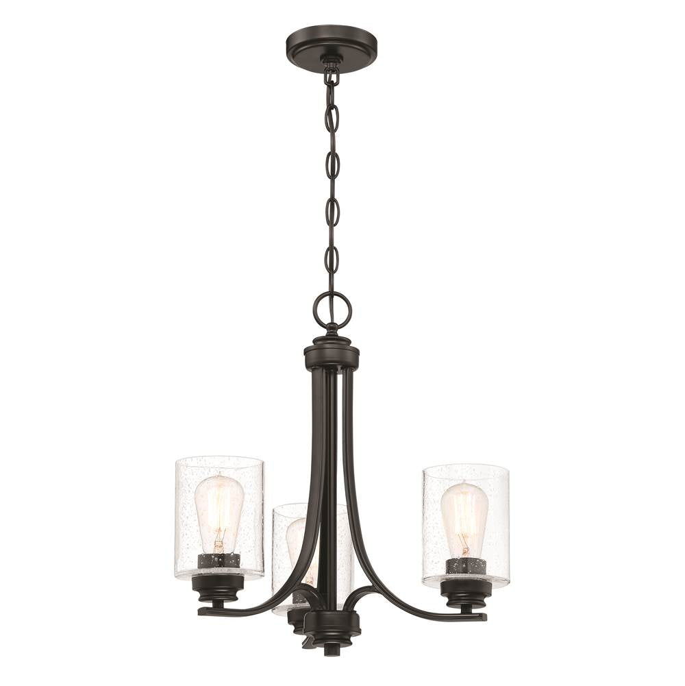 Craftmade Bolden 3 Light Chandelier In Brushed Polished Nickel