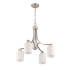 Craftmade 50524-BNK-WG Brushed Polished Nickel Bolden 4 Light Chandelier In Brushed Polished Nickel (white Glass) Image 5