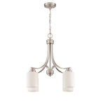 Craftmade 50524-BNK-WG Brushed Polished Nickel Bolden 4 Light Chandelier In Brushed Polished Nickel (white Glass) Image 4