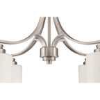 Craftmade 50524-BNK-WG Brushed Polished Nickel Bolden 4 Light Chandelier In Brushed Polished Nickel (white Glass) Image 2
