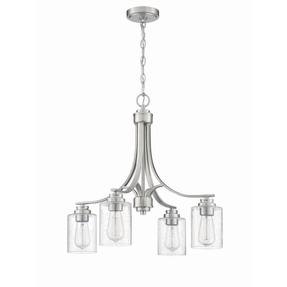 Craftmade 50524-BNK Brushed Polished Nickel Bolden 4 Light Chandelier In Brushed Polished Nickel Image 1