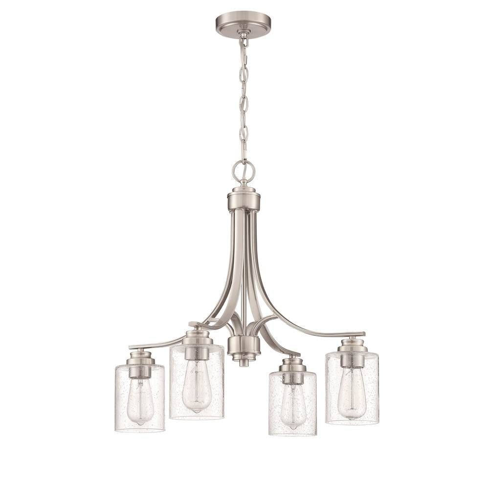 Craftmade Bolden 4 Light Chandelier In Brushed Polished Nickel