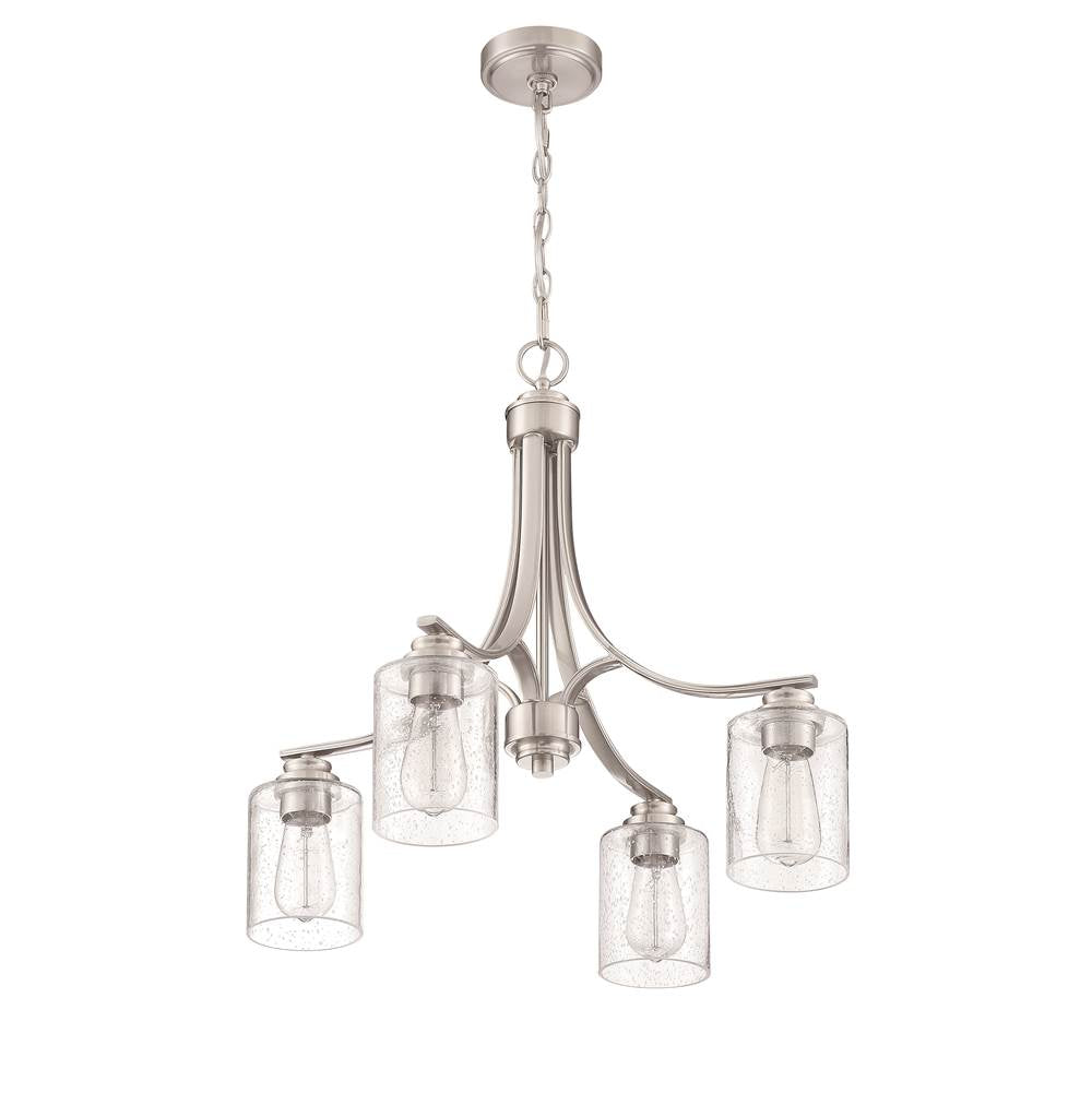 Craftmade 50524-BNK Brushed Polished Nickel Bolden 4 Light Chandelier In Brushed Polished Nickel Image 6