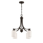 Craftmade 50524-FB-WG Flat Black Bolden 4 Light Chandelier In Flat Black (white Glass) Image 5