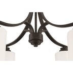 Craftmade 50524-FB-WG Flat Black Bolden 4 Light Chandelier In Flat Black (white Glass) Image 2