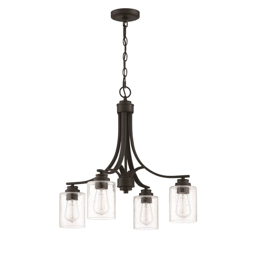 Craftmade Bolden 4 Light Chandelier In Brushed Polished Nickel