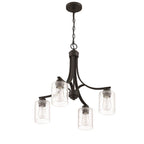 Craftmade 50524-FB Flat Black Bolden 4 Light Chandelier In Flat Black Image 5