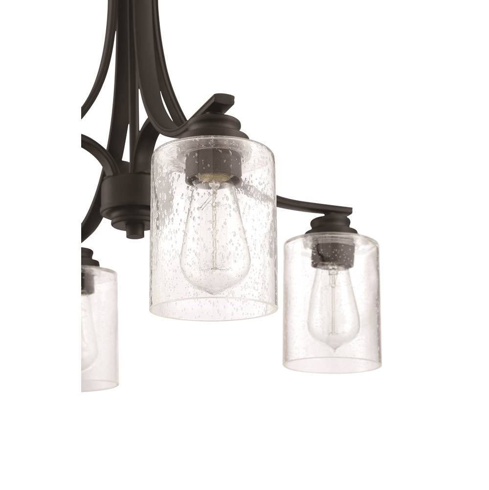Craftmade 50524-FB Flat Black Bolden 4 Light Chandelier In Flat Black Image 3