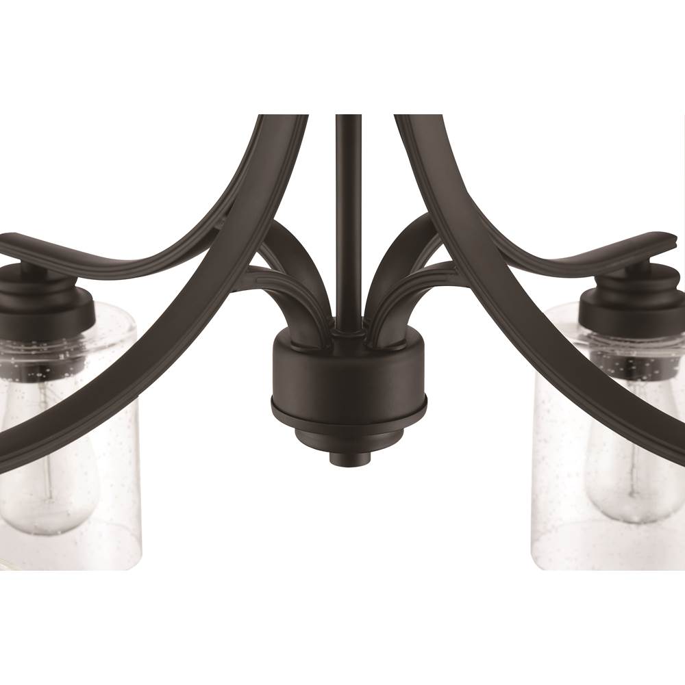 Craftmade 50524-FB Flat Black Bolden 4 Light Chandelier In Flat Black Image 2
