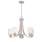 Craftmade Bolden 5 Light Chandelier In Brushed Polished Nickel
