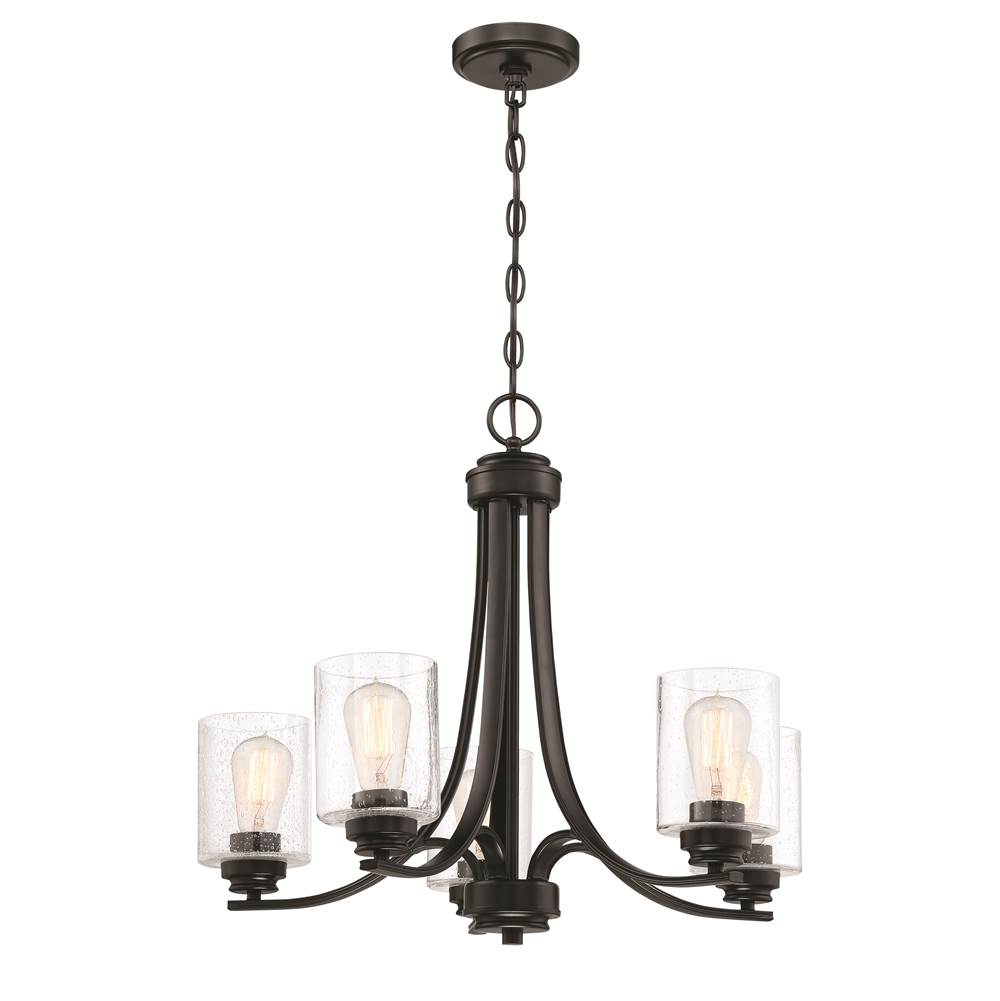 Craftmade Bolden 5 Light Chandelier In Brushed Polished Nickel