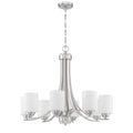 Craftmade 50528-BNK-WG Brushed Polished Nickel Bolden 8 Light Chandelier In Brushed Polished Nickel (white Glass) Image 1