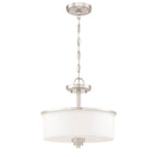 Craftmade 50552-BNK-WG Brushed Polished Nickel Bolden 2 Light Convertible Semi Flush In Brushed Polished Nickel (white Glass) Image 3