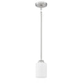Craftmade 50591-BNK-WG Brushed Polished Nickel Bolden 1 Light Mini Pendant In Brushed Polished Nickel (white Glass) Image 1