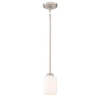 Craftmade Bolden 1 Light Mini Pendant In Brushed Polished Nickel (white Glass)
