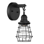Craftmade 50601-FB Flat Black Thatcher 1 Light Wall Sconce In Flat Black Image 1