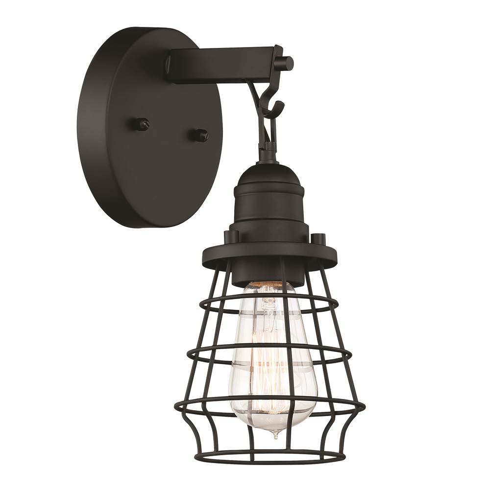 Craftmade Thatcher 1 Light Wall Sconce In Flat Black