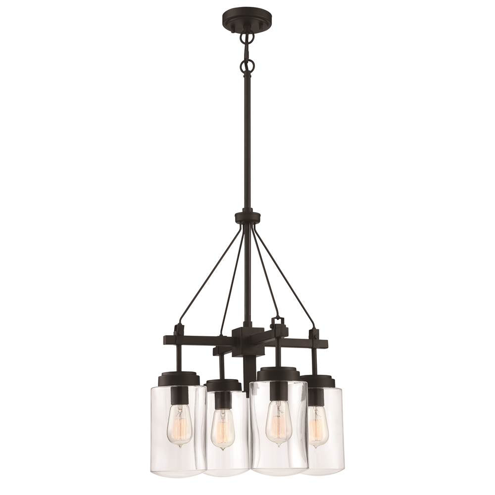 Craftmade 52124-ESP Espresso Crosspoint 4 Light Outdoor Chandelier Espresso Image 1