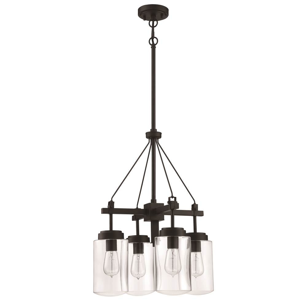 Craftmade Crosspoint 4 Light Outdoor Chandelier Espresso