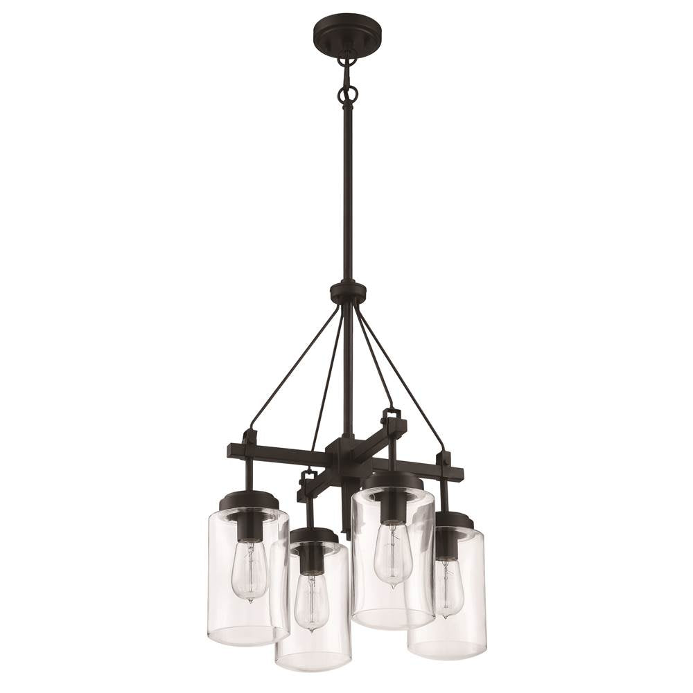 Craftmade 52124-ESP Espresso Crosspoint 4 Light Outdoor Chandelier Espresso Image 3