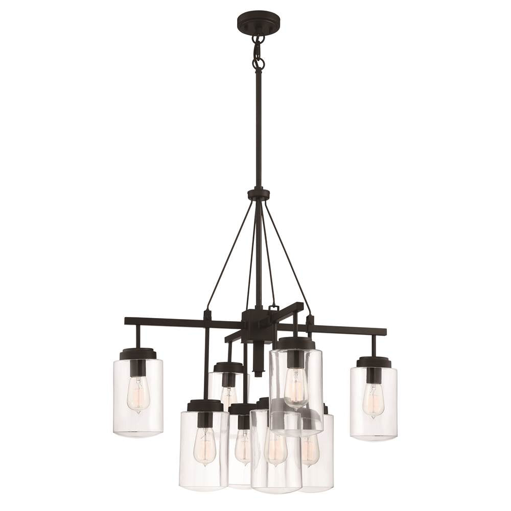 Craftmade 52128-ESP Espresso Crosspoint 8 Light Outdoor Chandelier Espresso Image 1