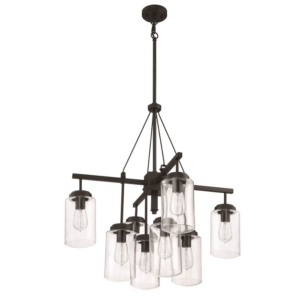 Craftmade 52128-ESP Espresso Crosspoint 8 Light Outdoor Chandelier Espresso Image 4