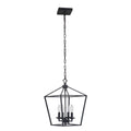 Craftmade 52934-FB Flat Black Flynt 4 Light Small Foyer In Flat Black Image 1