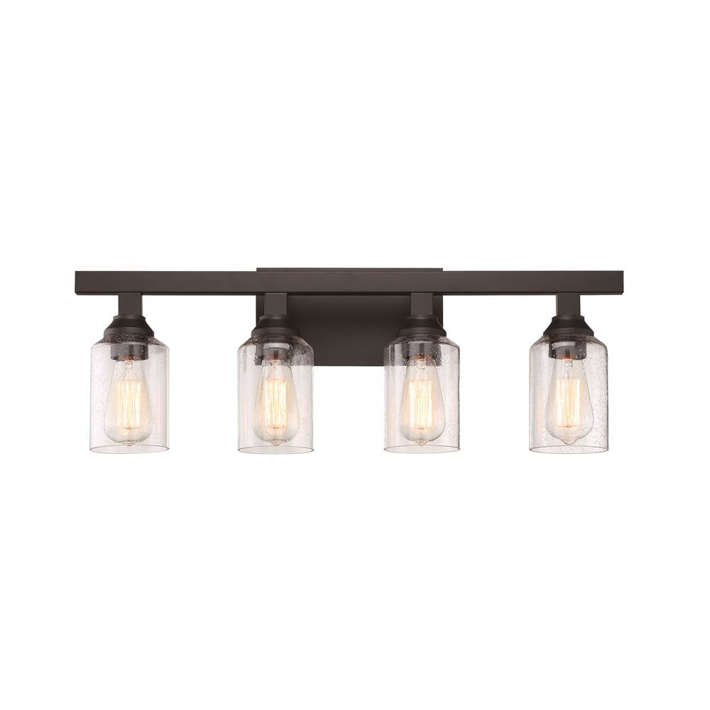Craftmade 53104-FB Flat Black Chicago 4 Light Vanity In Flat Black Image 8