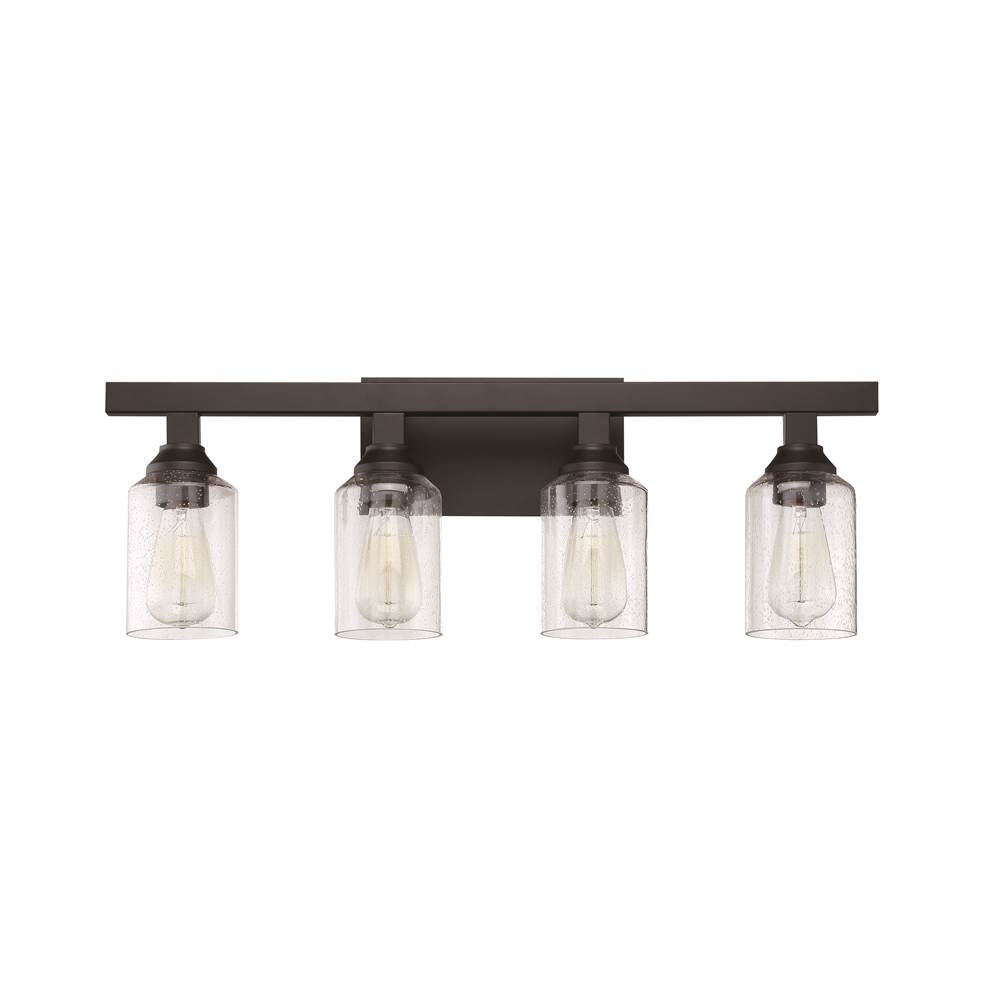 Craftmade 53104-FB Flat Black Chicago 4 Light Vanity In Flat Black Image 7