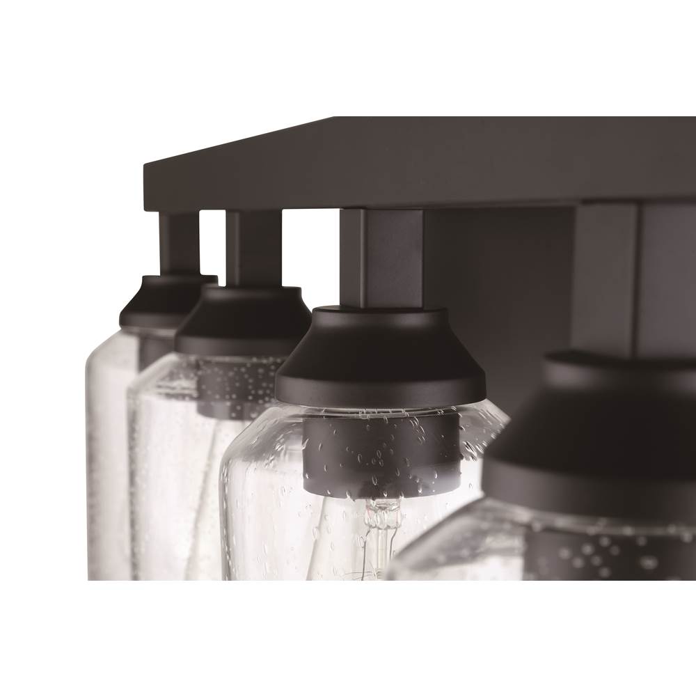 Craftmade 53104-FB Flat Black Chicago 4 Light Vanity In Flat Black Image 3