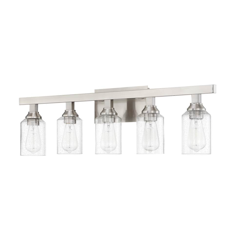Craftmade 53105-BNK Brushed Polished Nickel Chicago 5 Light Vanity In Brushed Polished Nickel Image 1
